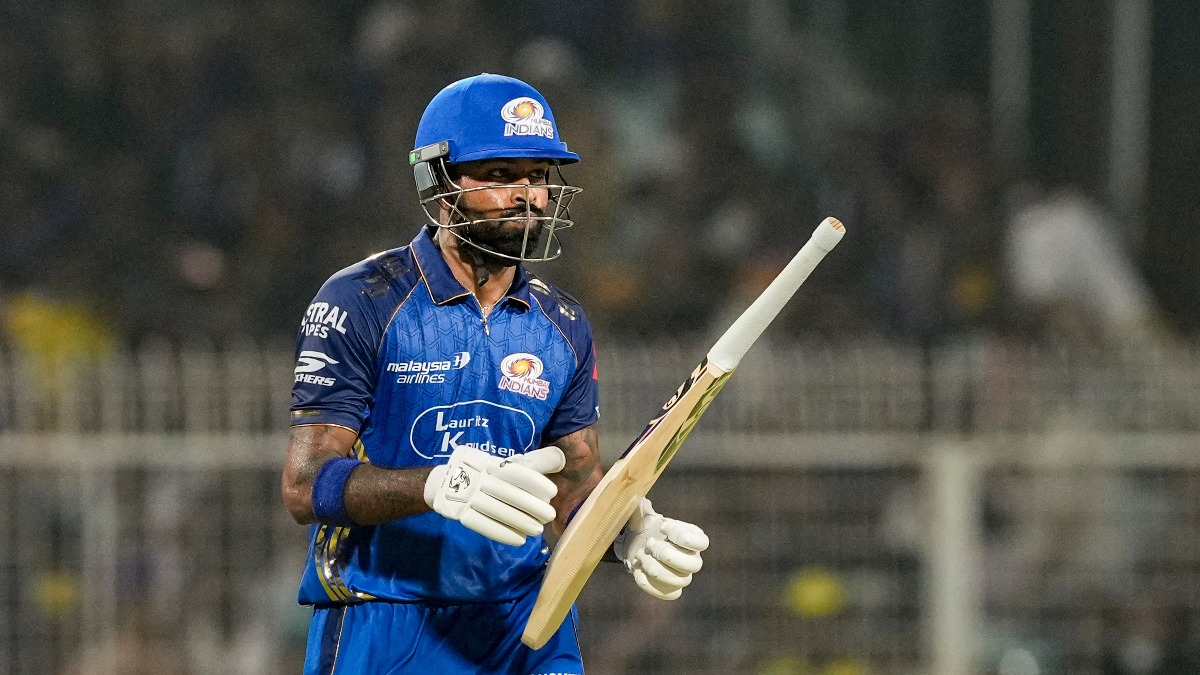 KKR vs MI: Hardik Pandya fined, handed demerit point for knocking bails off